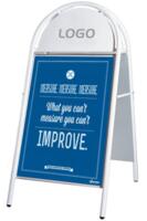 A-skilt, 4 farver, 50x70 cm - m/u logo
