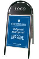 A-skilt, 4 farver, 70x100 cm - m/u logo