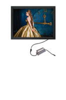 Crown LED out box, A4 enkeltsidet - sort