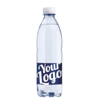 Pallefragt af vand med logo