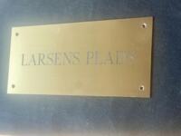 Messingskilt  225x100x1 mm med egen gravering & messingskruer