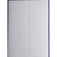 Perforeret A4-kartonark for kongresmærke i str. 74 x 105  mm (A7) -  sort papir