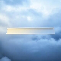 Aluprofil 200 x 25 mm for dymotape - sort eller aluminium - med tape bagpå