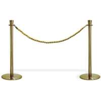 Afspærringsstolpe, Crowd Barrier, 2 standere, Guld