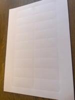 Papir for varenr. 680 - Dørskilt i plast til depotrum 75x30 mm