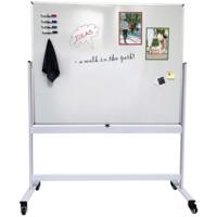 Svingtavle på hul, Inspire Pivot, keramisk whiteboard overflade, 120 x 200 cm