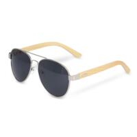 Bamboo leg aviator sunglasses inklusiv lasergravet logo
