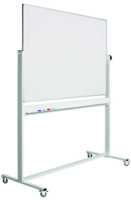 Svingtavle whiteboard på hjul, til intensivt brug, 100 x 200 cm
