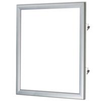 Infobox med magnetisk lukning, 9 x A4, D27 mm, alu/sølv