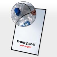 Frontplade PET med magnet, sort kant, B2 - 50 x 70 cm