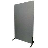 ZONE Acoustic Wall akustikvæg og rumdeler, mørkegrå, stofbeklædt, 136x80 cm med standardfødder