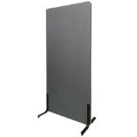 Zone Acoustic Wall akustikvæg og rumdeler mørkegrå med stofbeklædning og standardfødder 170 x 80 x 4 cm