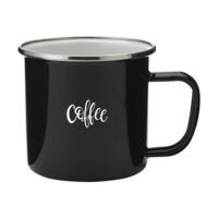 Retro Silver Emaille Mug krus, 2-farvet logo
